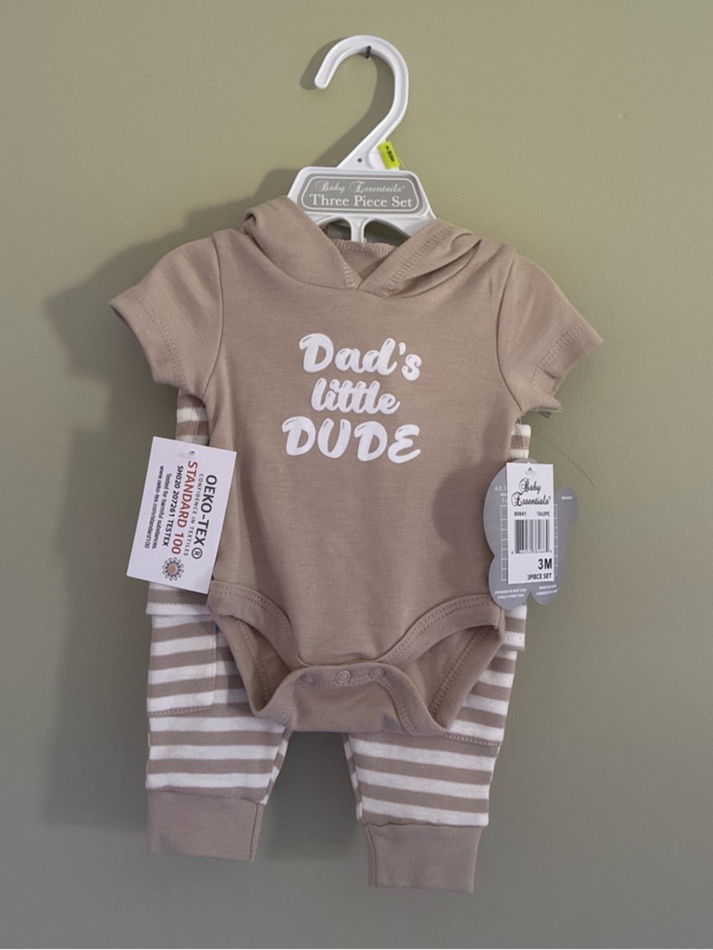 Essentials Taupe Baby 3-Piece Set